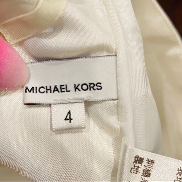 Michael Kors White Floral Embroidered Mini Skirt 4 - Picture 6 of 8